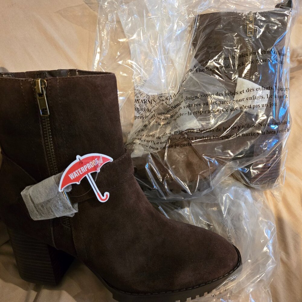 Brown Suede Waterproof Boot New